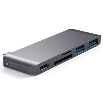 Satechi USB-C USB Pass Through Hub - Space Grey