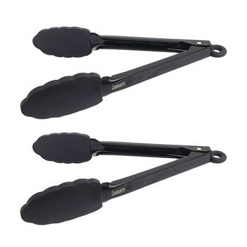 2PK Classica St. Clare Black Silicone & Stainless Steel Tongs 26cm Cookware