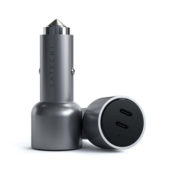 Satechi 40W Dual USB-C PD Car Charger Space Grey