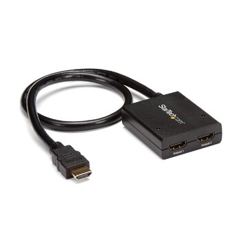 HDMI 2-Port 4K Video Splitter with USB or Power Adapter
