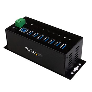 Rugged Metal 7Port USB 3.0 Hub - DIN Rail & Wall-mountable