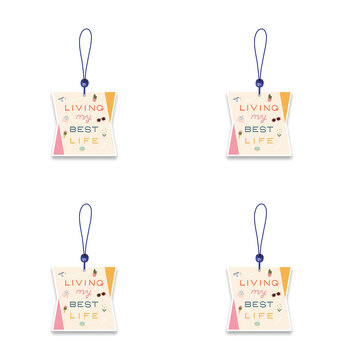 4x 2pc Studio Oh Hanging Car Air Freshener - Pomegranate Mojito