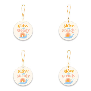 4x 2pc Studio Oh Hanging Car Air Freshener - Slow & Steady