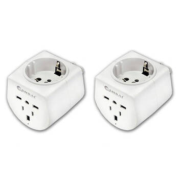 2x Universal Travel Power Adapter UK/USA/Europe to AU/NZ Plug