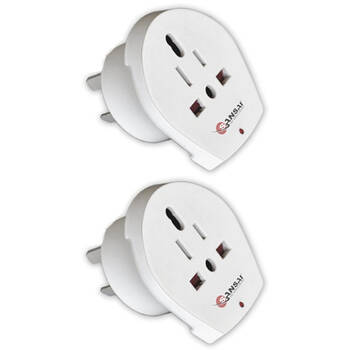 2x Universal Travel Power Adapter UK US EU Socket to AU/NZ Plug