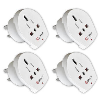 4x Universal Travel Power Adapter UK US EU Socket to AU/NZ Plug