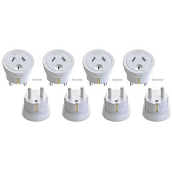 4x Travel Power Adapter AU/NZ Socket to Plug Asia EU/Middle East