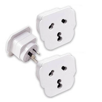 2x  Travel Power Adapter India/South Africa Sockets to AU/NZ Plug