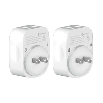 2PK Sansai Travel Adaptor w/ 2 x USB Ports - AU/Japan Region