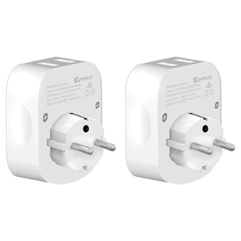 2PK Sansai Travel Adaptor w/ 2 x USB Ports - AU/Europe Region