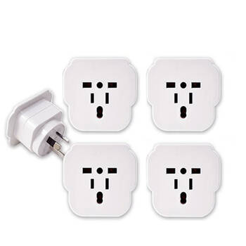 4x Universal Travel Power Adapter UK US EU Socket to AU/NZ Plug