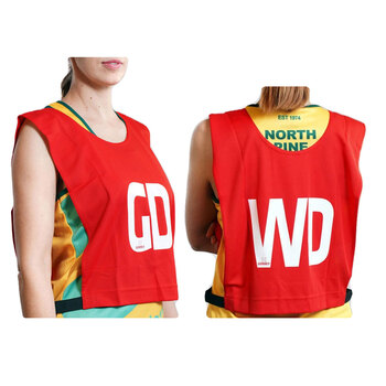 7pc Summit Netball Red Team Bibs