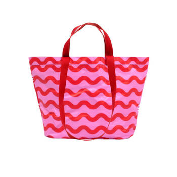 Splosh Summer Waves Beach Bag Travel Outdoor Carry Tote 63x41cm Pink