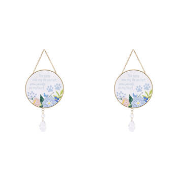 2PK Splosh Paw Prints Glass/Metal Suncatcher Hanging Home Decor 12x26cm