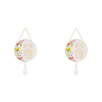 2PK Splosh Guardian Angel Glass/Metal Suncatcher Hanging Home Decor 12x26cm
