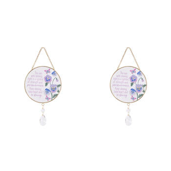 2PK Splosh Strength Glass/Metal Suncatcher Hanging Home Decor 12x26cm