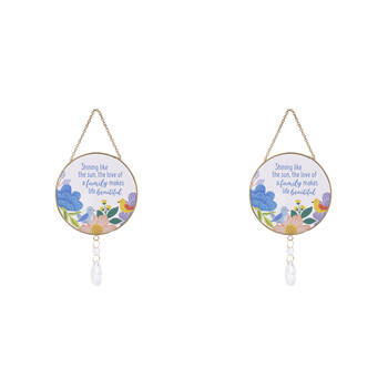 2PK Splosh Family Glass/Metal Suncatcher Hanging Home Decor 12x26cm