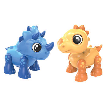 2PK Ycoo Dino Heads Up Kids Animal Toy w/ Sound & Light Assorted 3y+