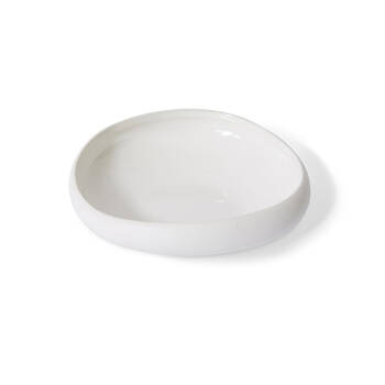 E Style Ceramic Nakano Bowl Home Table Decor 21x6cm - White