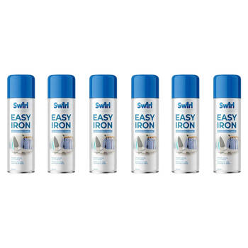 6PK Swirl Easy Iron Fabric Spray Wrinkle Release Freshener 300ml