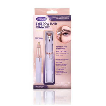 SwissCare Electric Cordless Eyebrow Hair Remover Trimmer Gold Plated