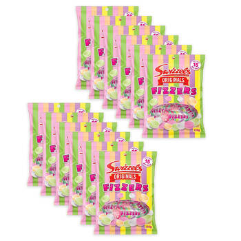 12x 15pc Swizzels Originals Fizzers Mini Rolls Lollies 120g Confectionery