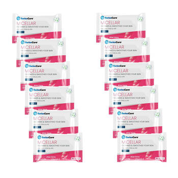 12x 40pc SwissCare 3-in-1 Makeup Remover Soft Micellar Wipes w/ Aloe Vera