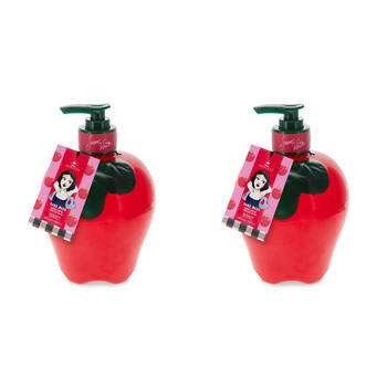 2PK Disney Snow White Scented Hand & Body Wash Pump Bottle 500ml Apple