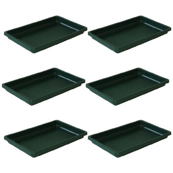 6PK Homeleisure Window Box Tray 270mm Green Outdoor Garden 