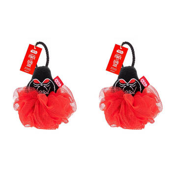 2PK Star Wars Dark Side Darth Vader Shower Loofah Body Cleansing Puff Red