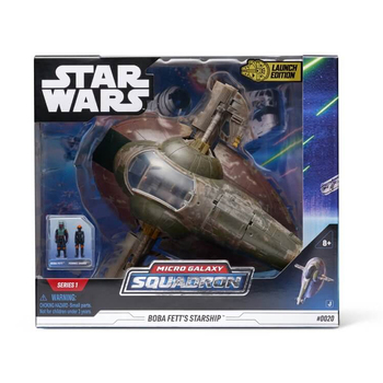 Star Wars Micro Galaxy Squadron Boba Fett's Starship 8" 8+