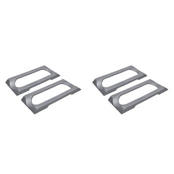 4pc Stakrax Plastic Wall Mounted Wine Rack Top Plates 24x10.5cm - Silver