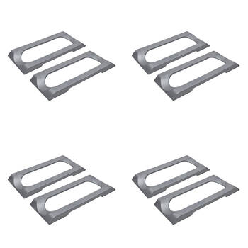8pc Stakrax Plastic Wall Mounted Wine Rack Top Plates 24x10.5cm - Silver