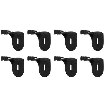 8pc Stakrax Wall Mounted Wine Rack Brackets Support - Black