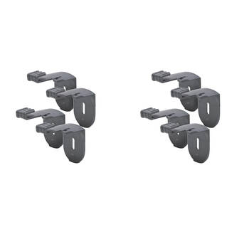 8pc Stakrax Plastic Wall Mounted Wine Rack Modular Brackets - Silver