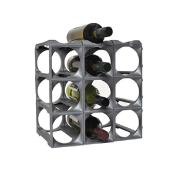 12pc StakRax Modular Wine Storage Kit Bottle Rack - Silver
