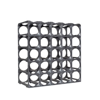 Stakrax 30 Bottle Modular Rack Plastic Kit Silver