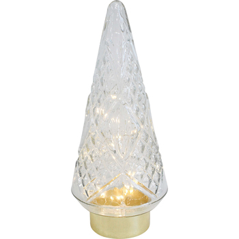 LVD 16x36cm LED Glass Xmas Tree  Home Decor Large - Clear