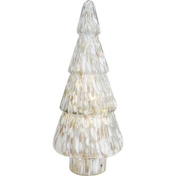 LVD 18x41cm LED Glass Xmas Tree Home Decor XL - White