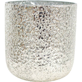 LVD Glass Votive Candle Holder Home Decor 15cm Gold Shimmer