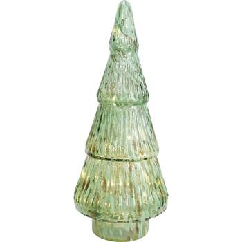 LVD LED Glass Xmas Tree Laurel Ornament Home Decor Green Large