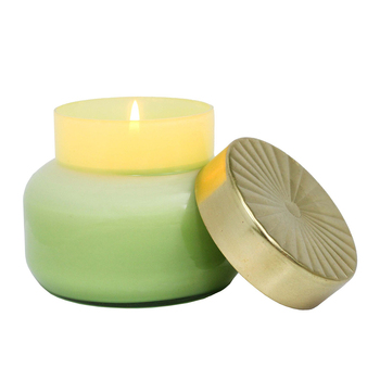 LVD Glass Metal 10cm Scented Wax Candle Home Fragrance - French Pear
