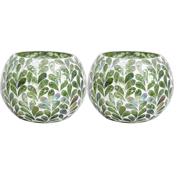 2PK LVD Votive Mosaic Artichoke Decorative Flower Pot Home Decor