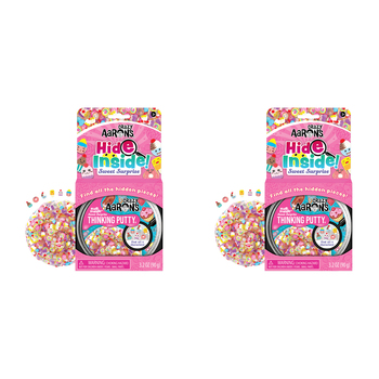 2PK Crazy Aarons Thinking Putty Sweet Surprise Hide Inside Toy 10cm 3y+