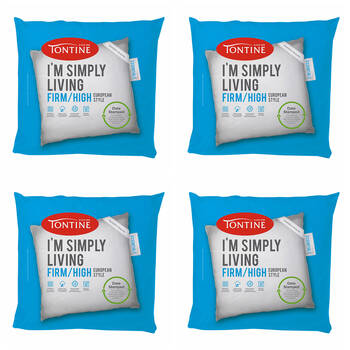 4PK Tontine Simply Living European Pillow Firm High Profile