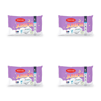 4PK Tontine Junior 6-10yrs Soft Pillow Low Profile