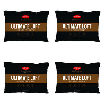 4PK Tontine Hotel Collection Ultimate Loft Pillow High & Firm