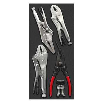 5pc Ampro Lock Grip Pliers & Remove Tool Set T28349