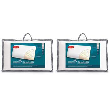 2PK Tontine Comfortech Talalay Latex Pillow Medium Height