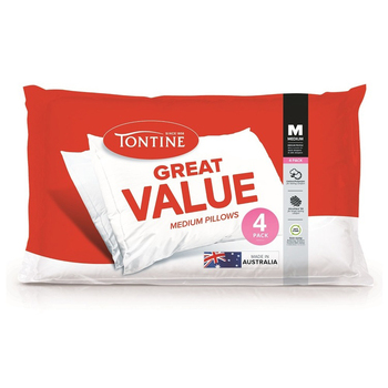 4pc Tontine Great Value Medium Pillows